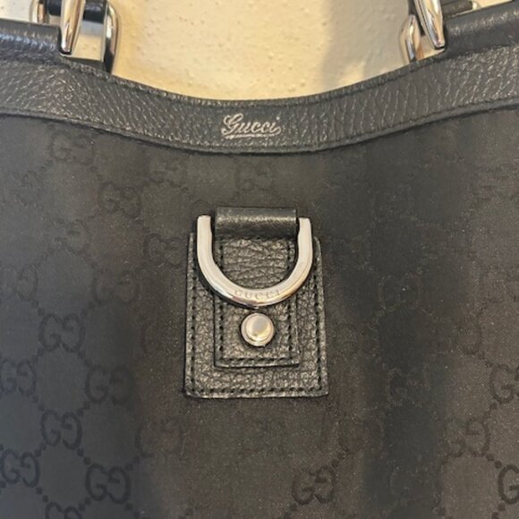 Black Authentic Gucci Monogram Tote - Picture 2 of 12